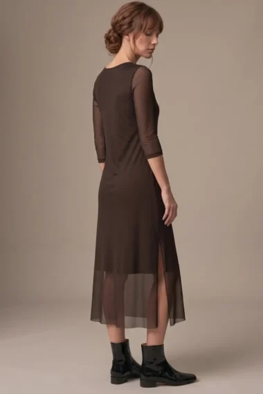 Alternative view of Vestido decote V com fendas laterais /563TRO
