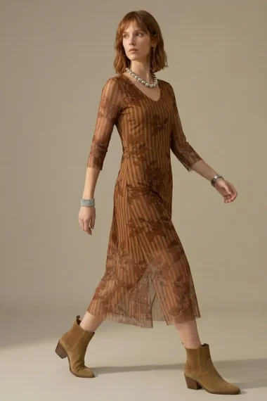 Alternative view of Vestido decote V com fendas laterais /563VES445