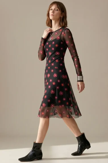 Alternative view of Vestido de tule com decote canoa /370VES441