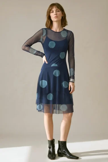 Vestido de tule com decote canoa /370VES448