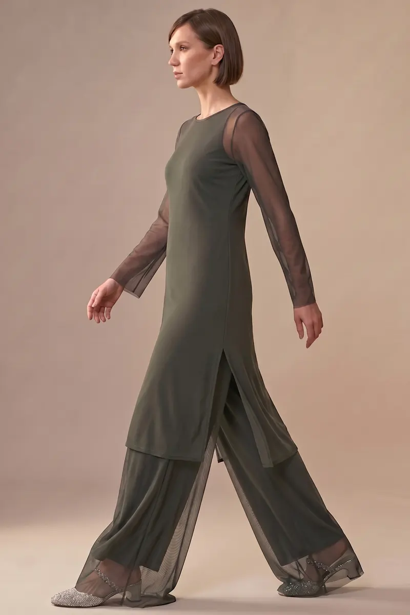 Conjunto de tule túnica com pantalona / 001CJOOLI - Imagem 2