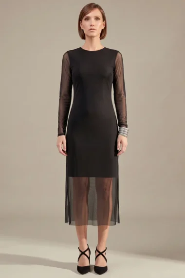 Alternative view of Vestido acinturado midi com fendas /539PTO