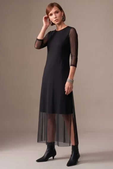 Alternative view of Vestido acinturado midi com fendas /539PTO