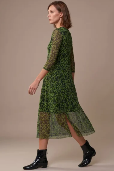 Alternative view of Vestido acinturado midi com fendas /539VES430