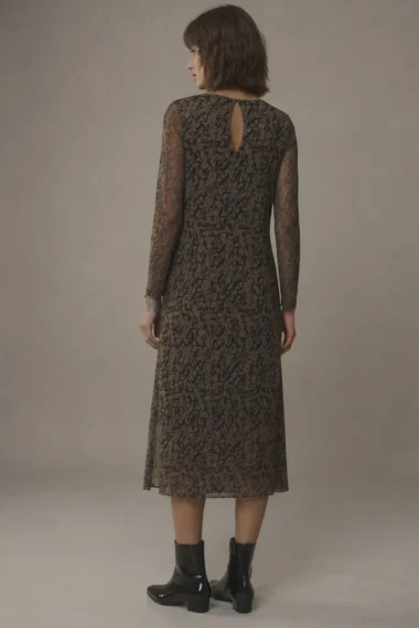Alternative view of Vestido acinturado midi com fendas /539VES431