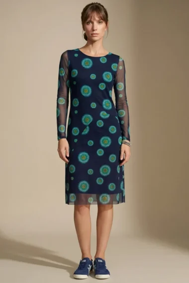 Alternative view of Vestido de tule curto com decote redondo /598VES097